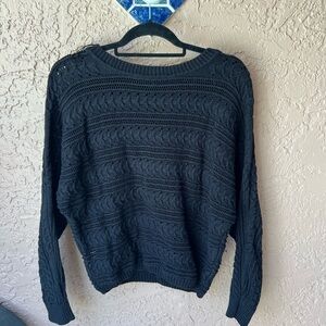Cyrus Black Textured Women's Sweater